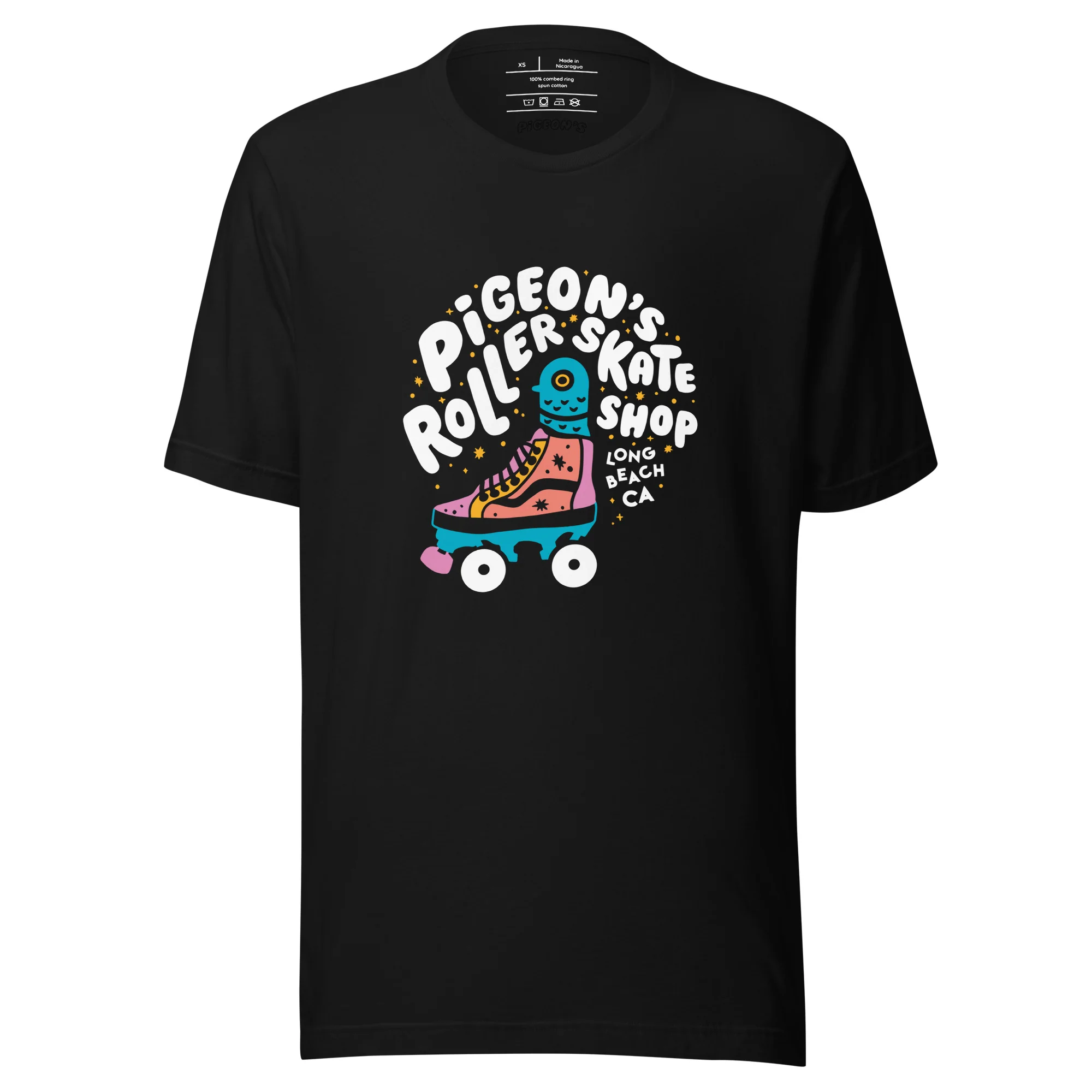 Pigeon's Roller Skate Shop Tee Unisex - BLACK